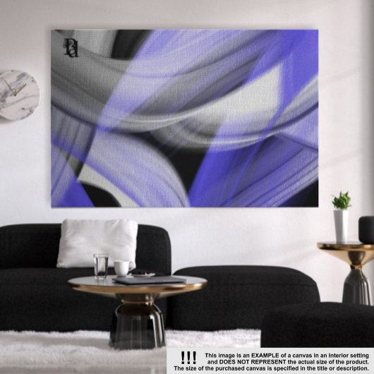 11x14" Lavender Moon Trend Abstract Art Violet Canvas Afdruk