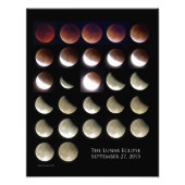 11X14 Lunar Eclipse Sunday, 27 september 2015 Foto Afdruk (Voorkant)
