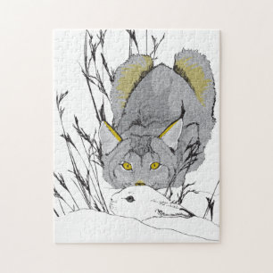 11x14 Lynx en Hare puzzel voor kleurenblinden