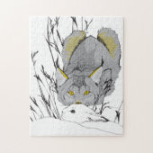 11x14 Lynx en Hare puzzel voor kleurenblinden Legpuzzel (Verticaal)