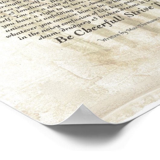 11x14+meer Desiderata-Poster op de VredesLillies Poster (Hoek)