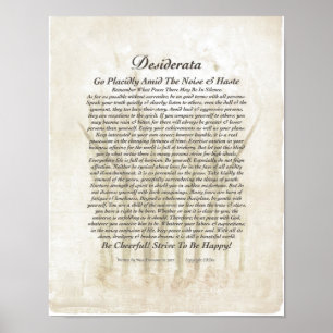11x14+meer Desiderata-Poster op de VredesLillies Poster