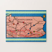 11x14  Pennsylvania Kaart Legpuzzel (Horizontaal)