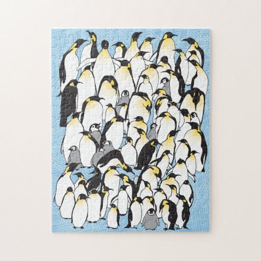 11x14 pinguïns Puzzle voor kleurenblinden Legpuzzel (Verticaal)