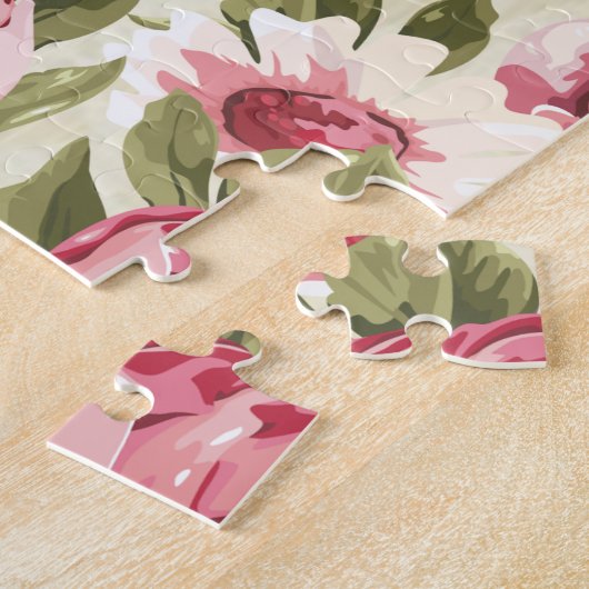 11x14 Proverbs 3:5 Schrift met roze rozen Legpuzzel (Zijkant)