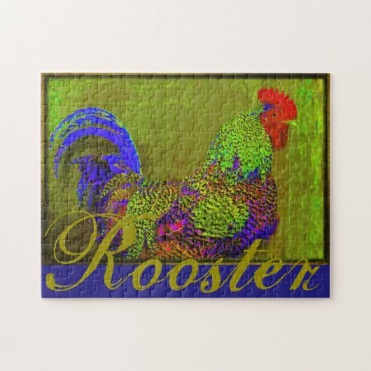 11x14 Rooster Chicken Hen Puzzle Legpuzzel (Horizontaal)