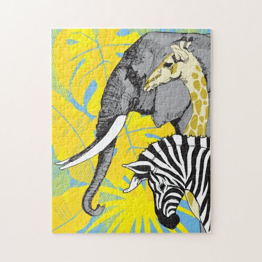 11x14 Safari Puzzle for Colorblind People Legpuzzel (Verticaal)