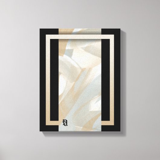 11x14" Sandy Tornado Trend Abstracte Kunst Beige Canvas Afdruk (Voorkant)