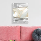 11x14" Sandy Tornado Trend Abstracte Kunst Beige Canvas Afdruk (Insitu (Woonkamer))