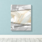 11x14" Sandy Tornado Trend Abstracte Kunst Beige Canvas Afdruk (Insitu (Houten vloer))