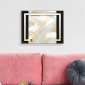 11x14" Sandy Tornado Trend Abstracte Kunst Beige Canvas Afdruk (Insitu (Woonkamer))