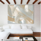 11x14" Sandy Tornado Trend Abstracte Kunst Beige Canvas Afdruk