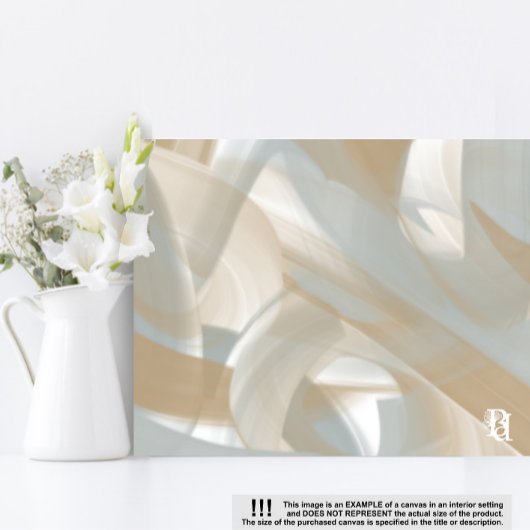 11x14" Sandy Tornado Trend Abstracte Kunst Beige Canvas Afdruk