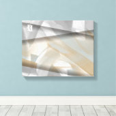 11x14" Sandy Tornado Trend Abstracte Kunst Beige Canvas Afdruk (Insitu (Houten vloer))