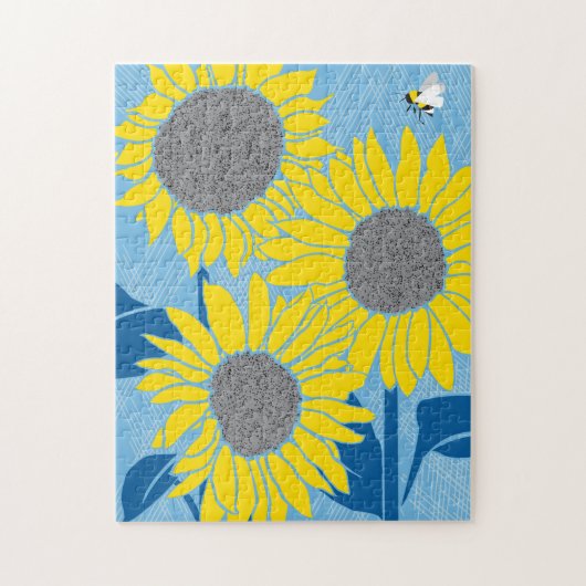 11x14 Sunflower Puzzle for Colorblind People Legpuzzel (Verticaal)