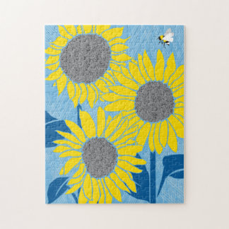 11x14 Sunflower Puzzle for Colorblind People Legpuzzel