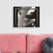 11x14" Terra’s Tender Whisper Abstract Brown Flowe Canvas Afdruk (Insitu (Woonkamer))