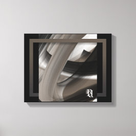 11x14" Terra’s Tender Whisper Abstract Brown Flowe Canvas Afdruk