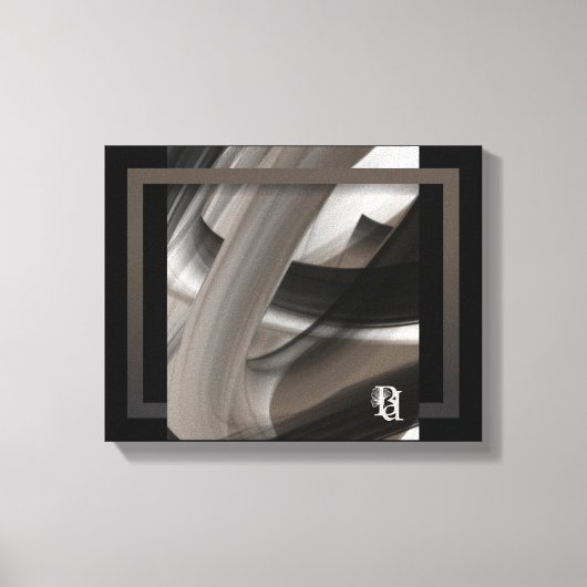 11x14" Terra’s Tender Whisper Abstract Brown Flowe Canvas Afdruk (Voorkant)