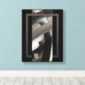 11x14" Terra’s Tender Whisper Abstract Brown Flowe Canvas Afdruk (Insitu (Houten vloer))