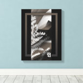 11x14" Terra’s Tender Whisper Abstract Brown Flowe Canvas Afdruk (Insitu (Houten vloer))