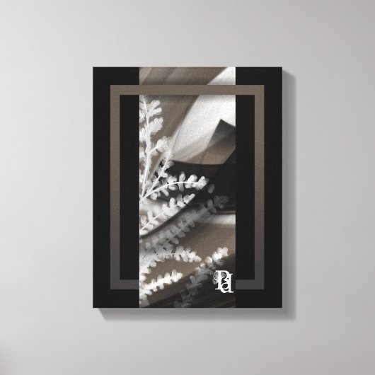 11x14" Terra’s Tender Whisper Abstract Brown Flowe Canvas Afdruk (Voorkant)