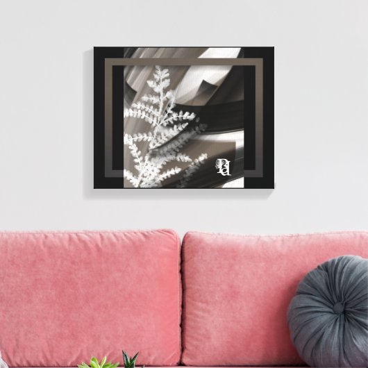 11x14" Terra’s Tender Whisper Abstract Brown Flowe Canvas Afdruk (Insitu (Woonkamer))