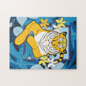 11x14 Tijgerpuzzel voor kleurenblinden Legpuzzel (Horizontaal)