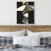 11x14" Trend Abstract Art Canvas Black White Gold (Insitu (Slaapkamer))