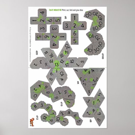 11x17-papier-dice-Toxic-industrieel vel-pers Poster (Voorkant)