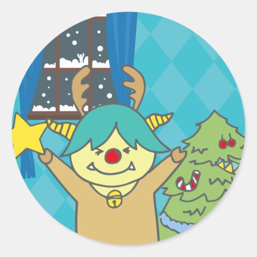 12月モンスターシール RONDE STICKER (Voorkant)