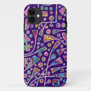 120112 betreffende diepgaande Paars iPhone 11 Hoesje
