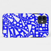 120112 Wit op blauw Case-Mate iPhone Case (Achterkant (horizontaal))
