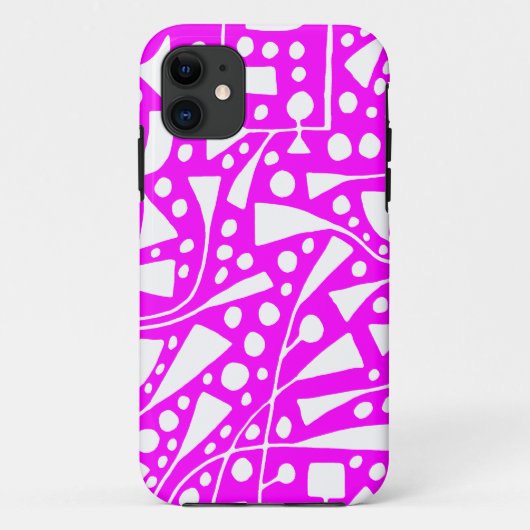 120112 Wit op magenta Case-Mate iPhone Case (Achterkant)