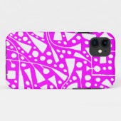 120112 Wit op magenta Case-Mate iPhone Case (Achterkant (horizontaal))