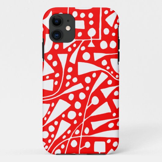 120112 Wit over rood Case-Mate iPhone Case (Achterkant)