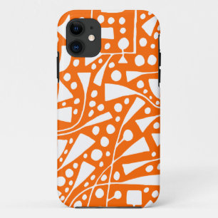 120112 Wit over Sinaasappel iPhone 11 Hoesje
