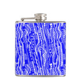 120115 - Blauw op wit Heupfles (Voorkant)