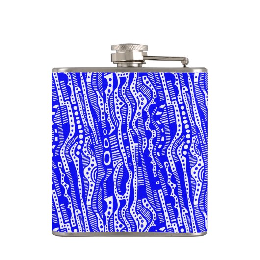 120115 - Blauw op wit Heupfles (Achterkant)