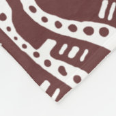 120115 - Donkerbruin op wit Fleece Deken (Hoek)