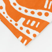 120115 - Sinaasappel op wit Fleece Deken (Hoek)