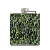 120115 - Zwart op lichtgroen b8da89 Heupfles (Achterkant)