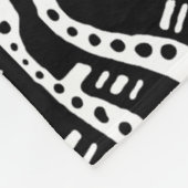 120115 - Zwart op wit Fleece Deken (Hoek)