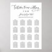 120-130 gasten 16 Tabellen Moderne Zitgrafiek Poster (Voorkant)