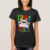 120 Dagen Helderdere Leraar Llama Gelukkige 120ste T-shirt (Voorkant)