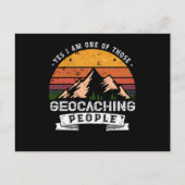 120.Ja, ik ben een van die Geocaching Mensen Uitnodiging Briefkaart (Voorkant)