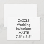 120 lb 7,5 x 5,5-inch Booruitnodigingen Kaart (Voorkant / Achterkant)