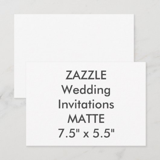 120 lb 7,5 x 5,5-inch Booruitnodigingen Kaart (Voorkant / Achterkant)