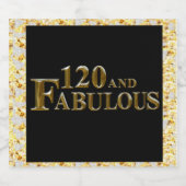 120 Verjaardag Sparkling Wijnetiket (Enkel label)