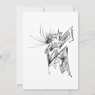 120 Zwart Witte Abstract Tribale Tattoo Kunst Bedankkaart